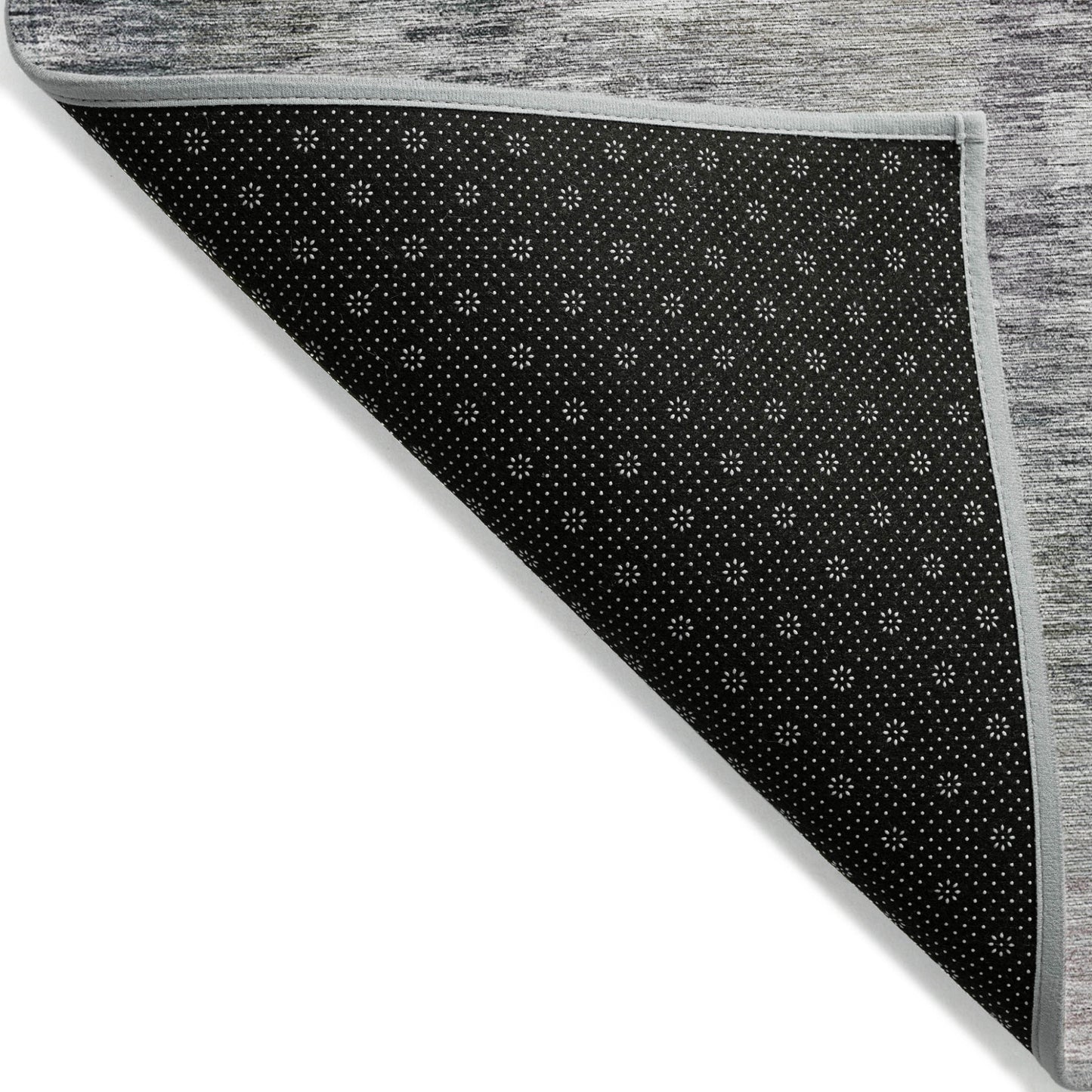 3' X 5' Taupe Gray And Silver Abstract Washable Indoor Outdoor Area Rug